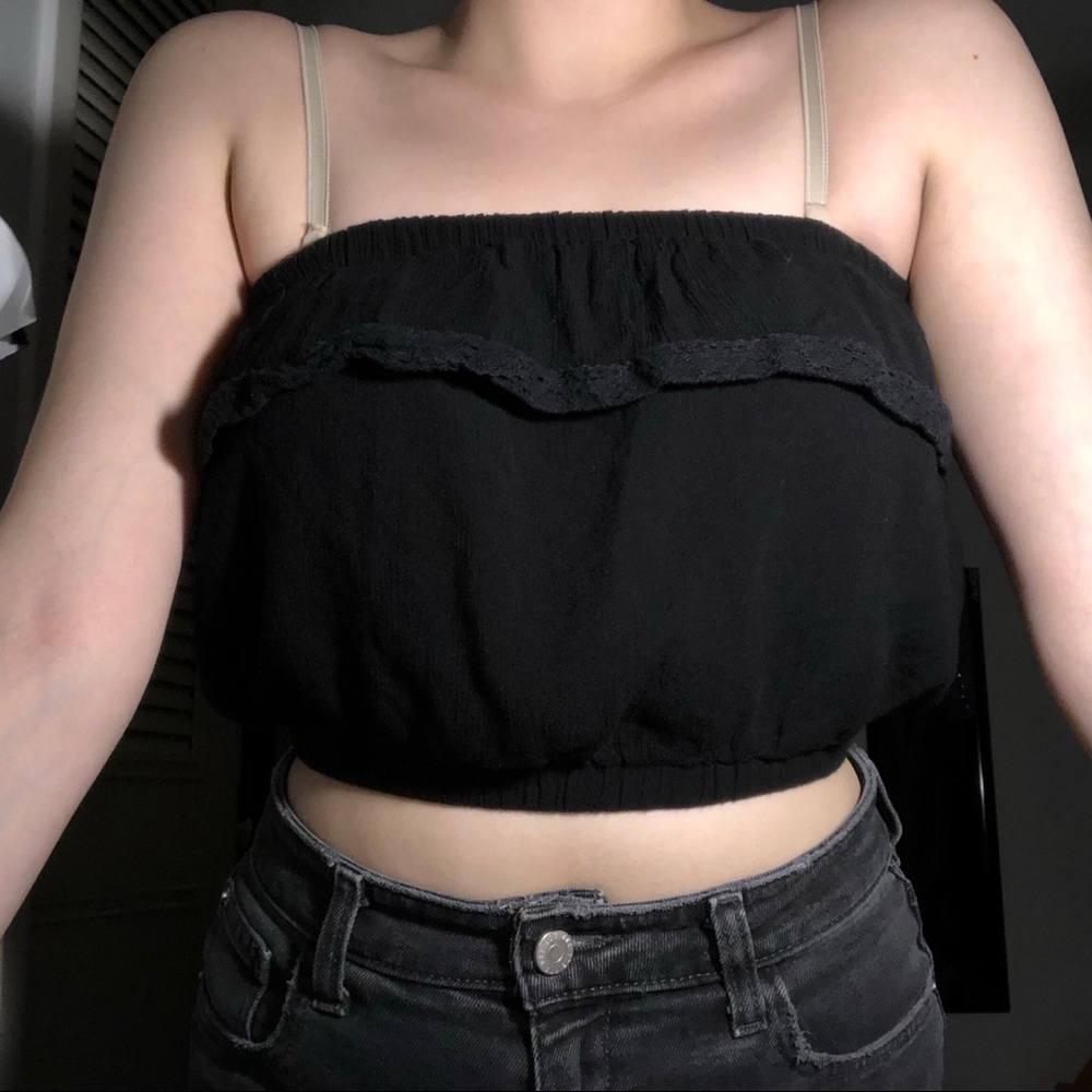 Black Bandeau Tube Top